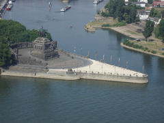 Deutche Eche set fra festung Ehrenbreitstein